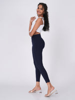 Load image into Gallery viewer, Movease 7/8 Navy Blue Leggings (Ankle Length Leggings)