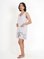 Load image into Gallery viewer, sleepwear, sleep tee, women’s sleepwear, nightwear for women, thigh-length sleep tees, Thigh-Length Sleep Tee, long t-shirt night dress, tee shirt dress, long t-shirt for women, long t-shirt dress for women, night dress for women, ladies long t-shirts, thigh-length sleep tees