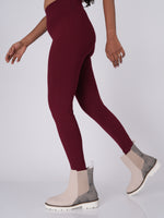 Load image into Gallery viewer, Flexifit Maroon Soho Leggings (Full Length Leggings)