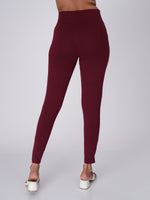Load image into Gallery viewer, Movease 7/8 Maroon Leggings (Ankle Length Leggings)