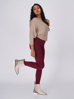 Load image into Gallery viewer, Flexifit Maroon Soho Leggings (Full Length Leggings)