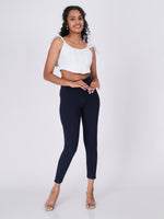 Load image into Gallery viewer, Movease 7/8 Navy Blue Leggings (Ankle Length Leggings)
