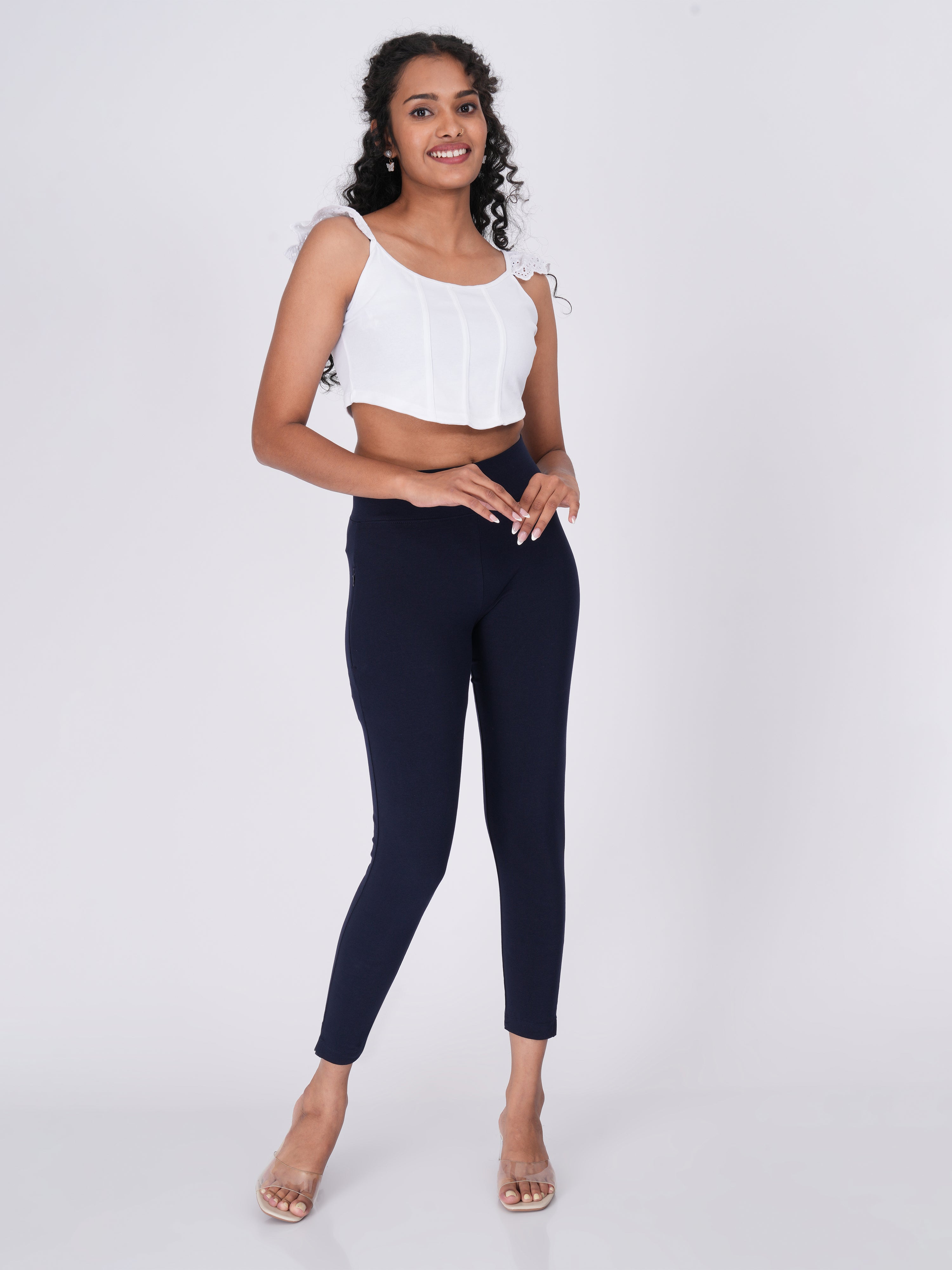 Movease 7/8 Navy Blue Leggings (Ankle Length Leggings)