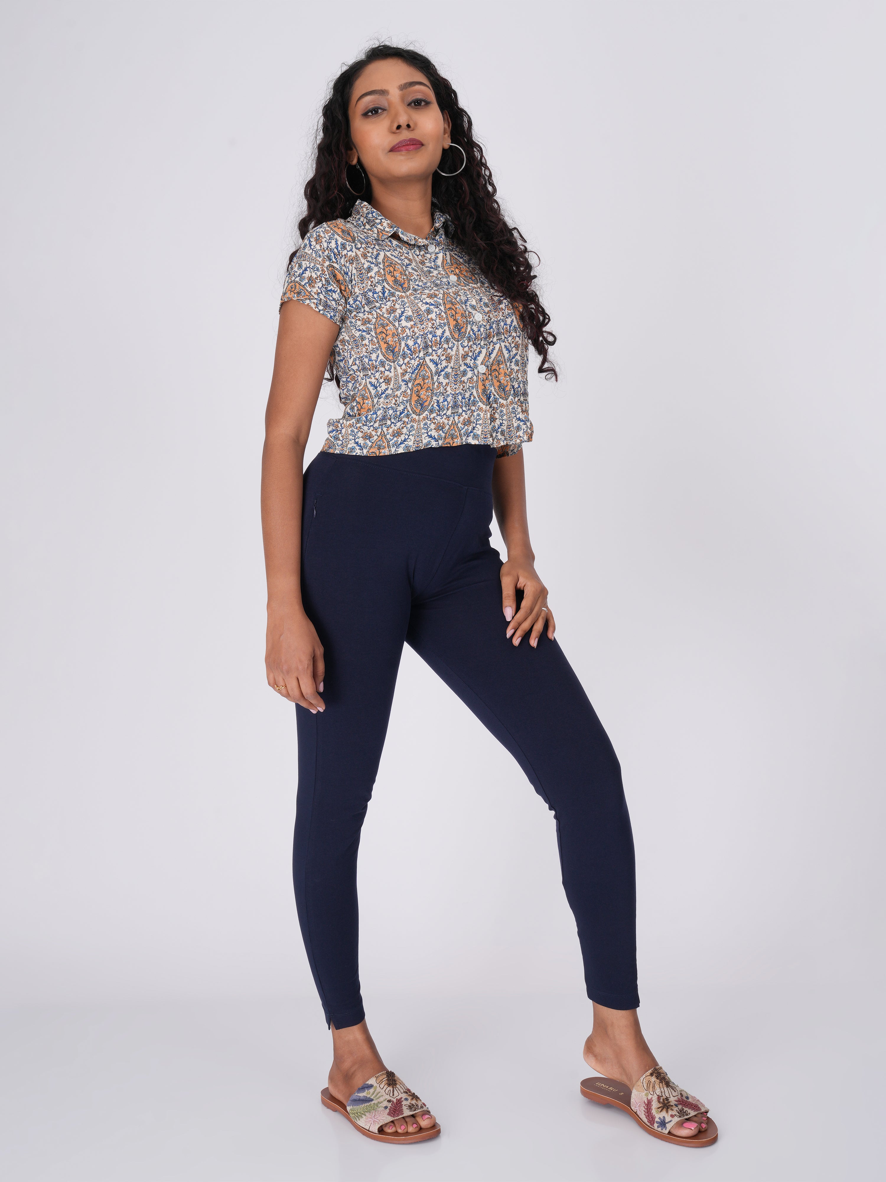 Flexifit Navy Blue Soho Leggings (Full Length Leggings)