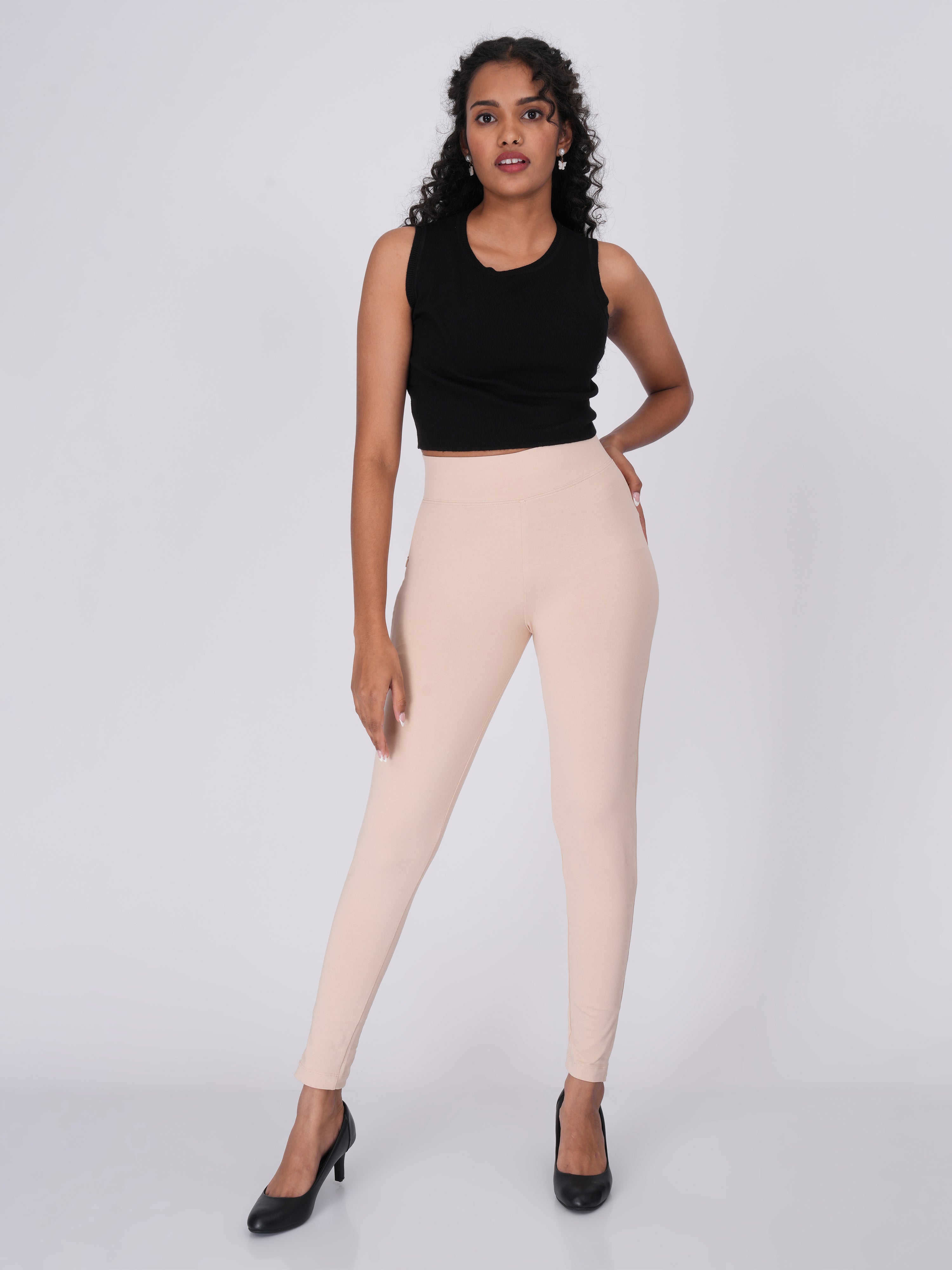Flexifit Beige Soho Leggings (Full Length Leggings)