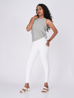Load image into Gallery viewer, Movease 7/8 White Leggings (Ankle Length Leggings)
