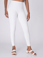 Load image into Gallery viewer, Movease 7/8 White Leggings (Ankle Length Leggings)
