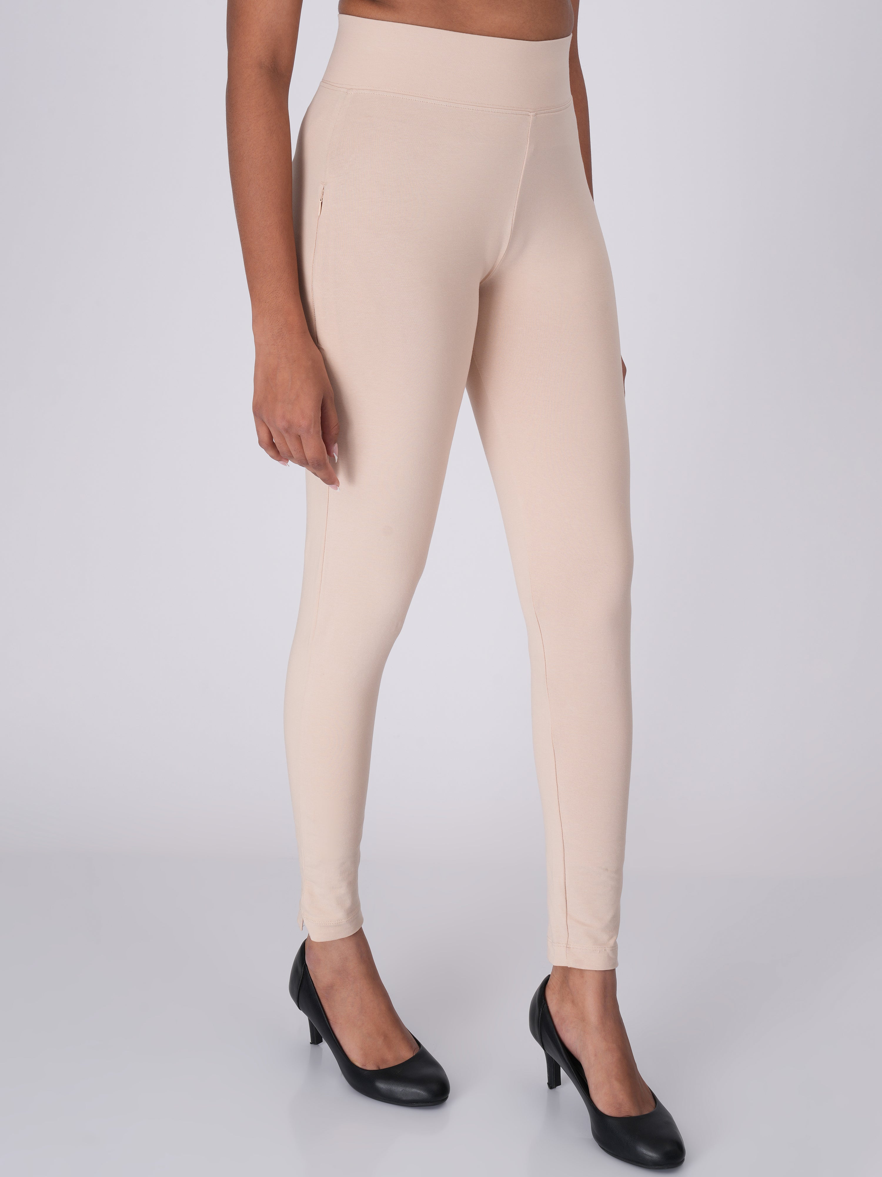 Flexifit Beige Soho Leggings (Full Length Leggings)