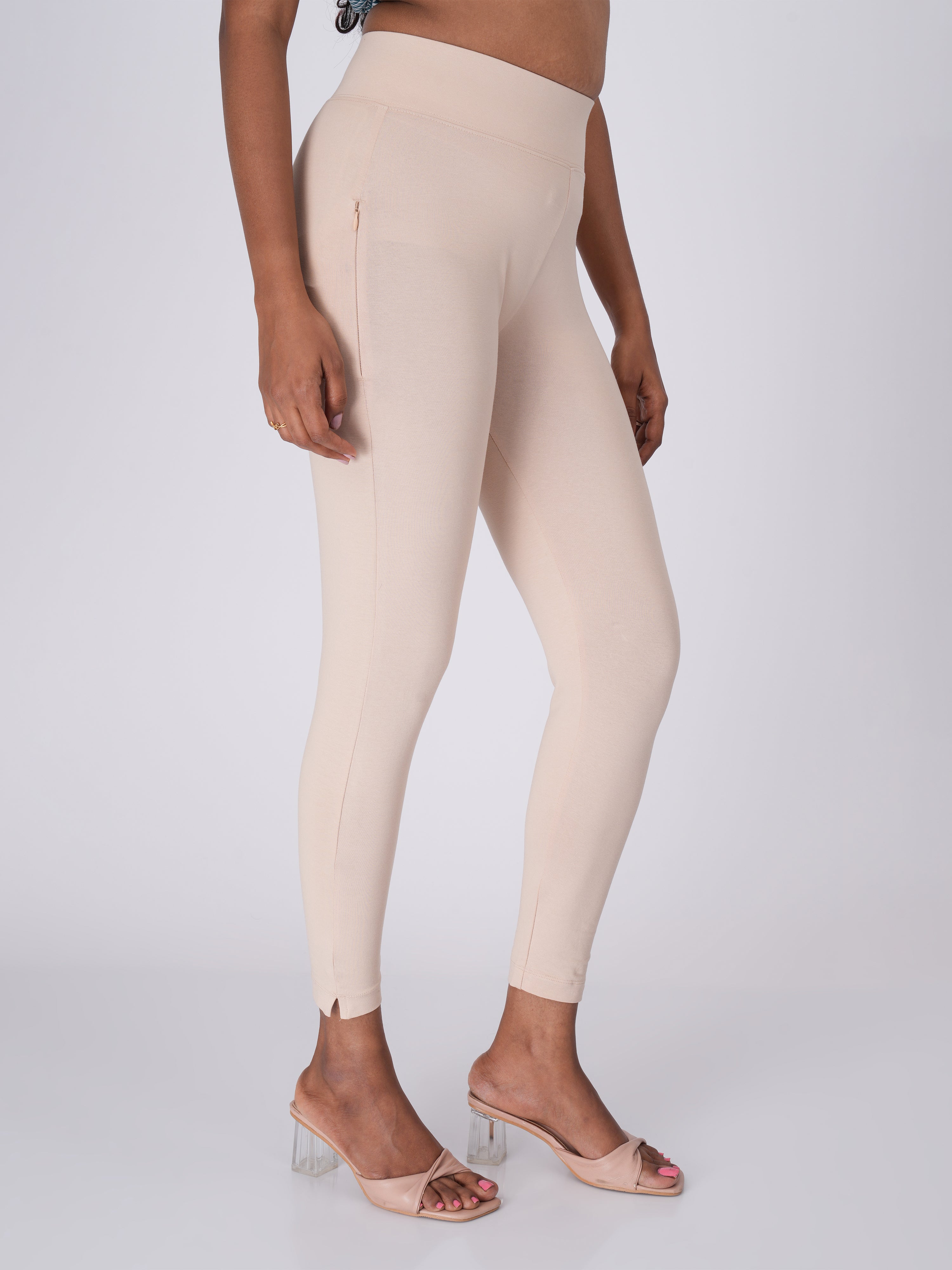 Movease 7/8 Beige Leggings (Ankle Length Leggings)