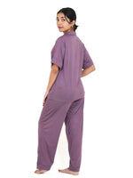 Load image into Gallery viewer, comfy sleepwear, woman sleeping clothes, night pajama set for ladies, sleepwear women, cute night suit for women, top and pant set for women, cord set for women, co-ord set designs, trendy cord set dress

