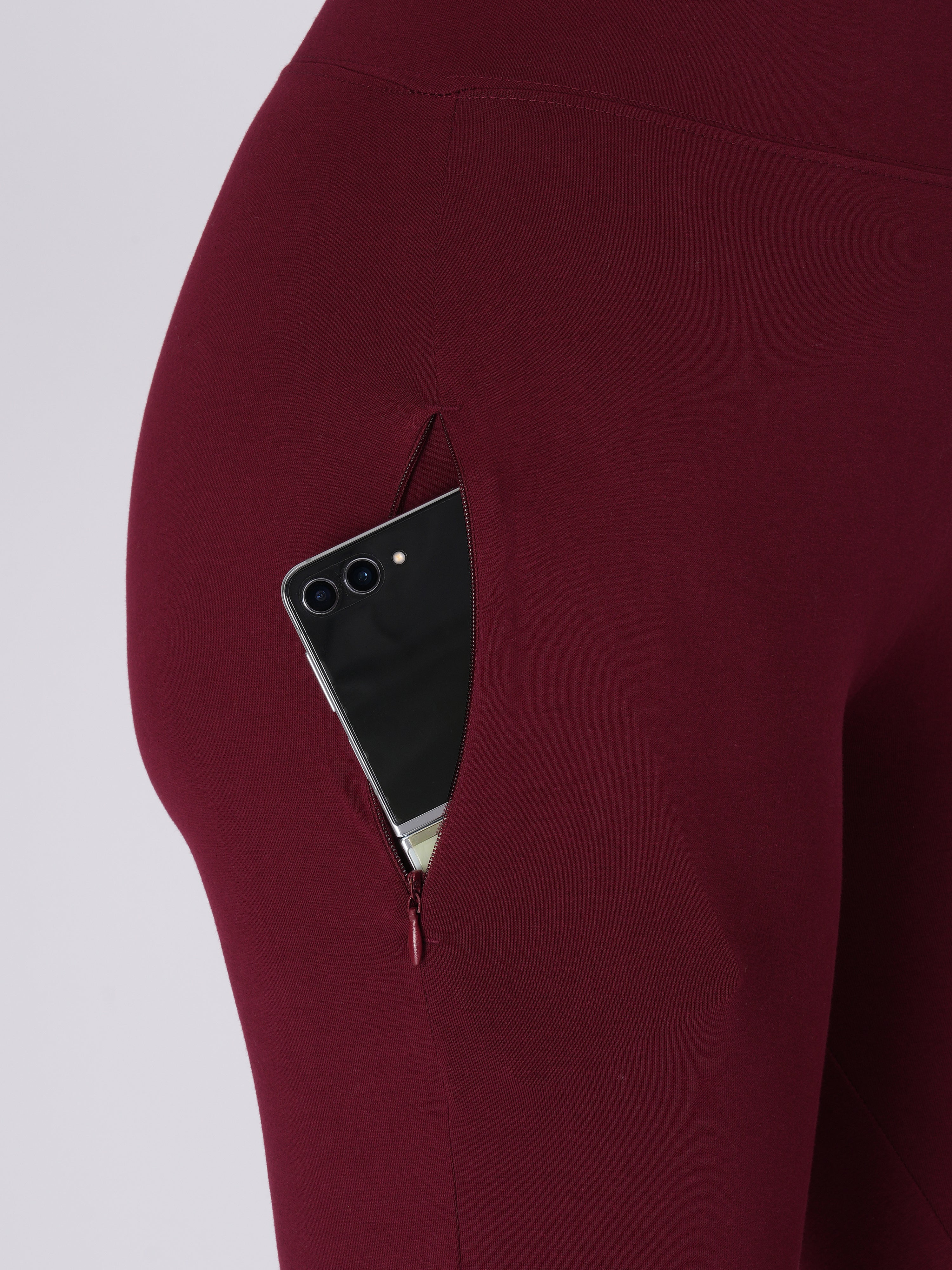Flexifit Maroon Soho Leggings (Full Length Leggings)