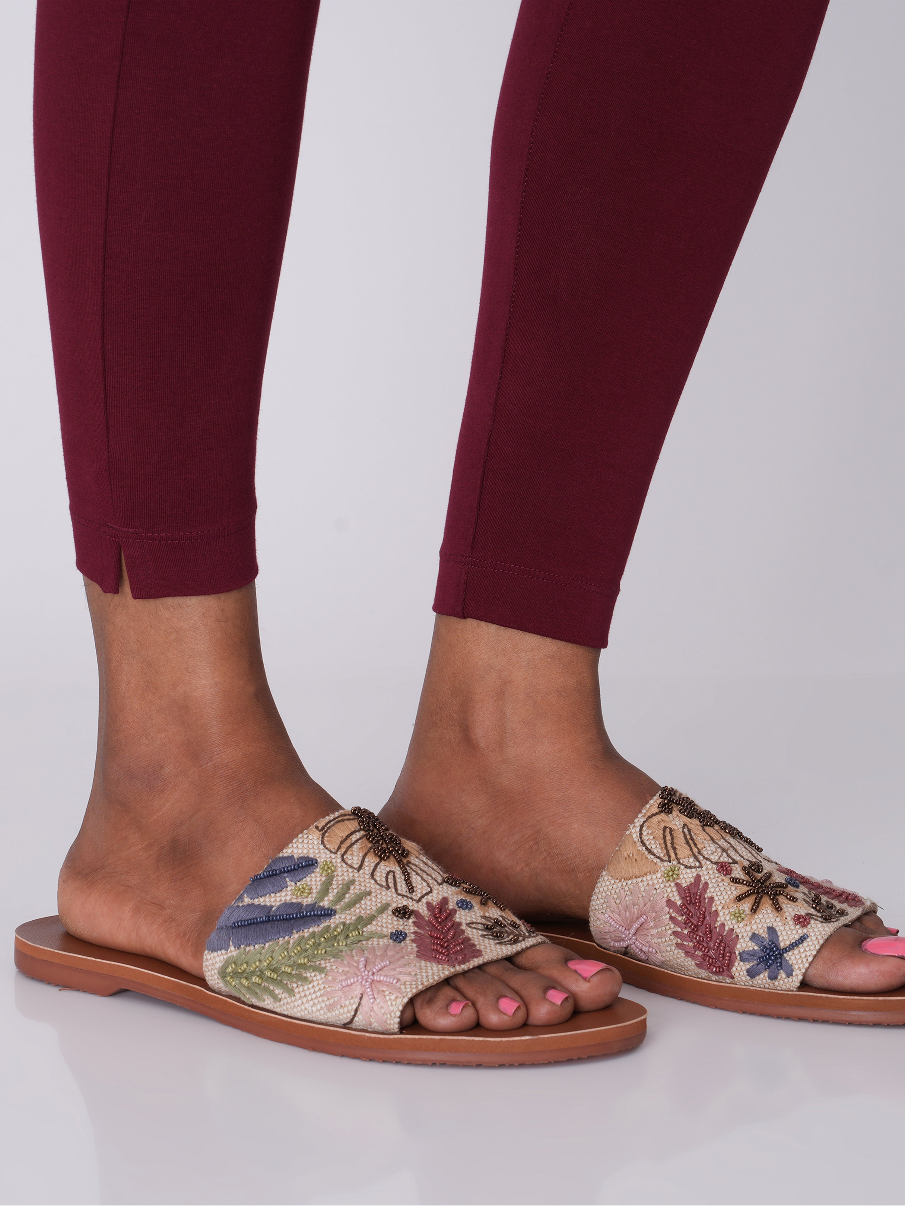Flexifit Maroon Soho Leggings (Full Length Leggings)